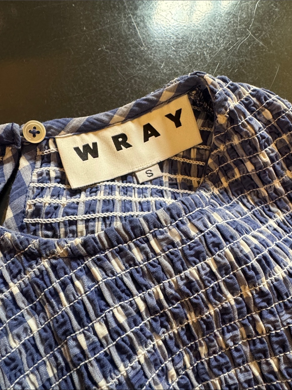 Wray Sleeveless Blue Gingham Dress - Picture 6 of 6